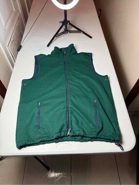 Vintage 90s Mens Polo Sport Golf Ralph Lauren Full Zip Fleece Vest Green Sz L